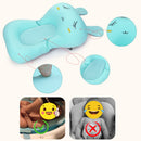 Cartoon Rabbit Soft Baby Shower Bath Pad Mat Adjustable Bath Rack (Blue) Newly