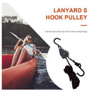 Adjustable Hanging Lanyard Tent Lamp Lifting Pulley Hook (1/8 inch Plastic)