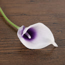 20pcs Calla Bridal Wedding Bouquet  Latex Real Feeling Flower Purple