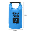 Waterproof Dry Bag Pack Sack Swimming Kayaking Boat Trekking (2L Sky Blue)