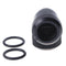 14mm OD G1/4 Inner Thread 90 Degree Water Cooling Tube Connector(Black) Newly