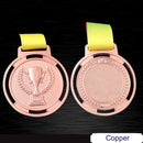 Torch Medal Souvenir Zinc Alloy Sport Competition Prize with Strap (Copper)
