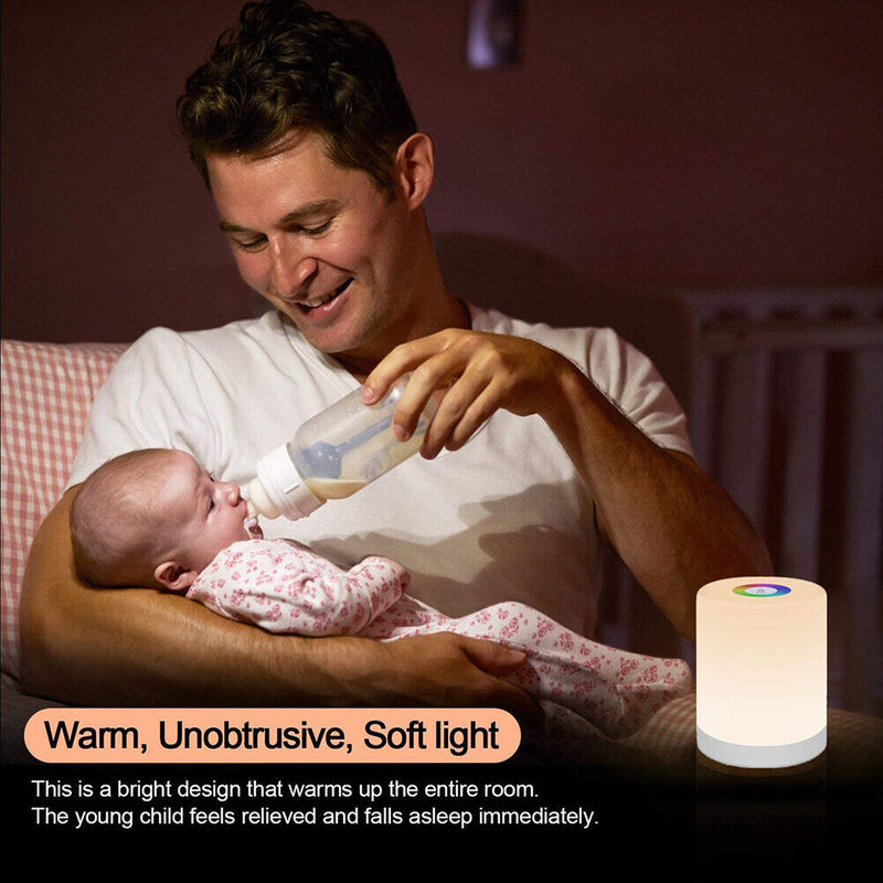 Rechargeable Touch Sensor LED Night Light for Children Baby Bedroom Table Lamp