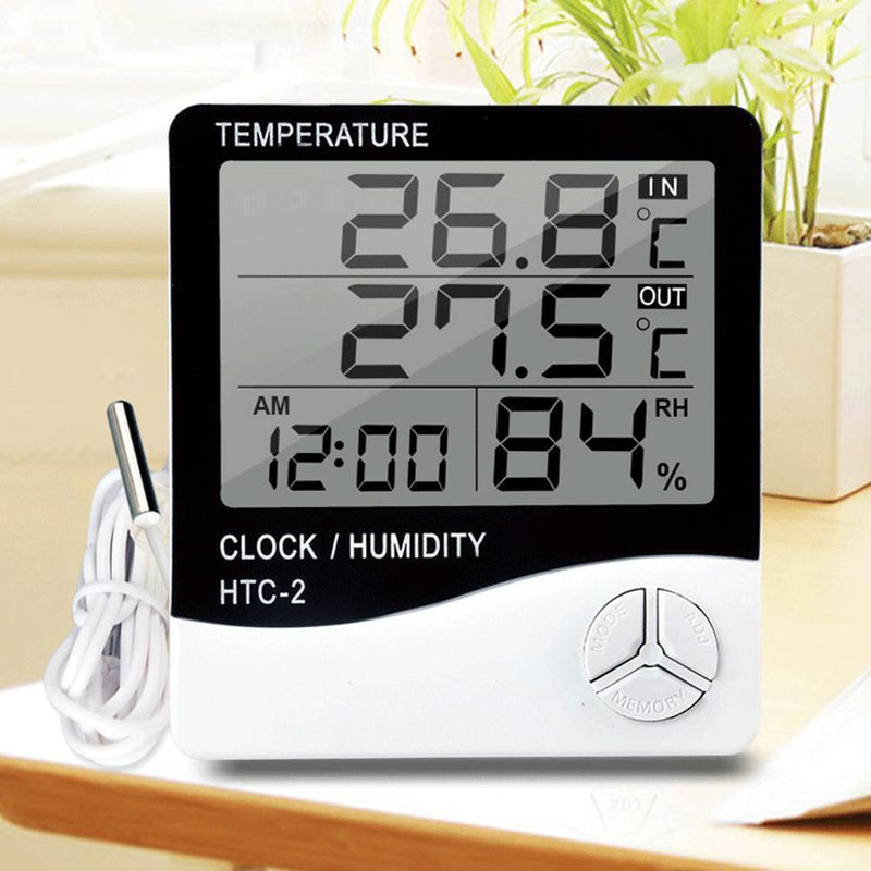 HTC-2 Digital Thermometer Hygrometer Electronic Temperature Humidity Meter