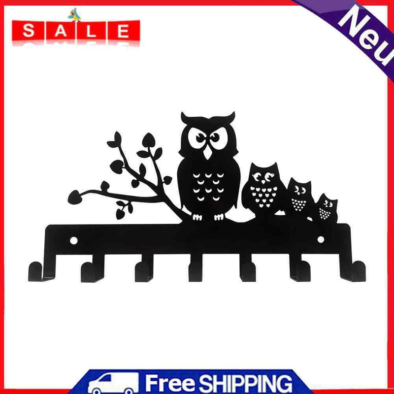 Metal Creative Key Rack Art Wall Mounted Organizer Hat Towel Rack Decorative