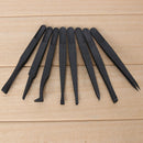 8pcs Portable Black Anti-static Plastic Tweezer Heat Resistant Repair Tool Newly