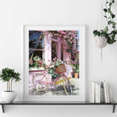 Window Bicycle Canvas Painted Oil Paint By Numbers Wall Art Modern Bedroom Decor