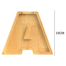 Creative Saving Box 26 English Alphabet Wooden Money Storage Box Jar (A) Newly