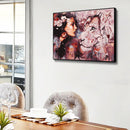 Frameless Painting By Numbers Girl and Beast DIY Handmade Drawing On Canvas Gift