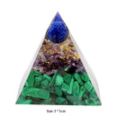 Orgone Pyramid Crystal Amethyst Peridot Healing Stone Energy Generator (F)