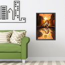 DIY Full Round Drill Diamond Painting God and Lion Kit Decor Artwork Craft Gift