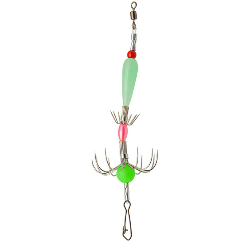 Luminous Squid Umbrella Hook Carbon Steel Cuttlefish Soft Hook Fishing Equipment