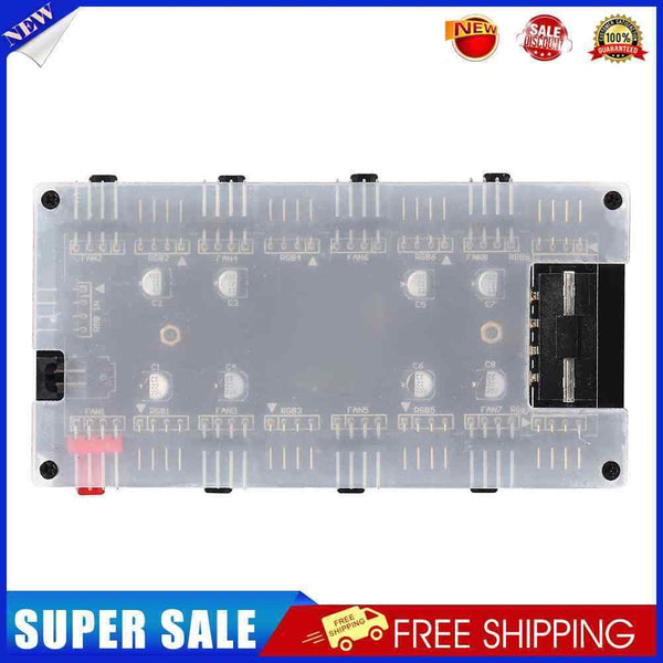 1 To 8 Multi Way RGB PWM HUB 12V/4 Pin for Fan Motherboard (4D+Shell)
