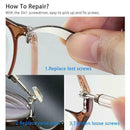 1*Eye Glasses Repair Tool Screw Nose Pad Nut Optical For Eyeglass Kit I7W0