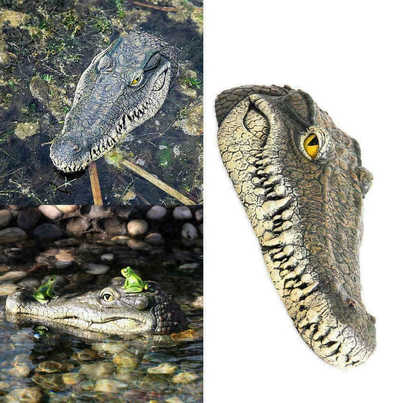 Artificial Crocodile Alligator Head Foam Floating Decoy Pond For Pool U8P7
