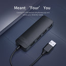 ORICO-FL02 4 Port USB2.0 Splitter Cable Hub Laptop Computer Adapter (Black)