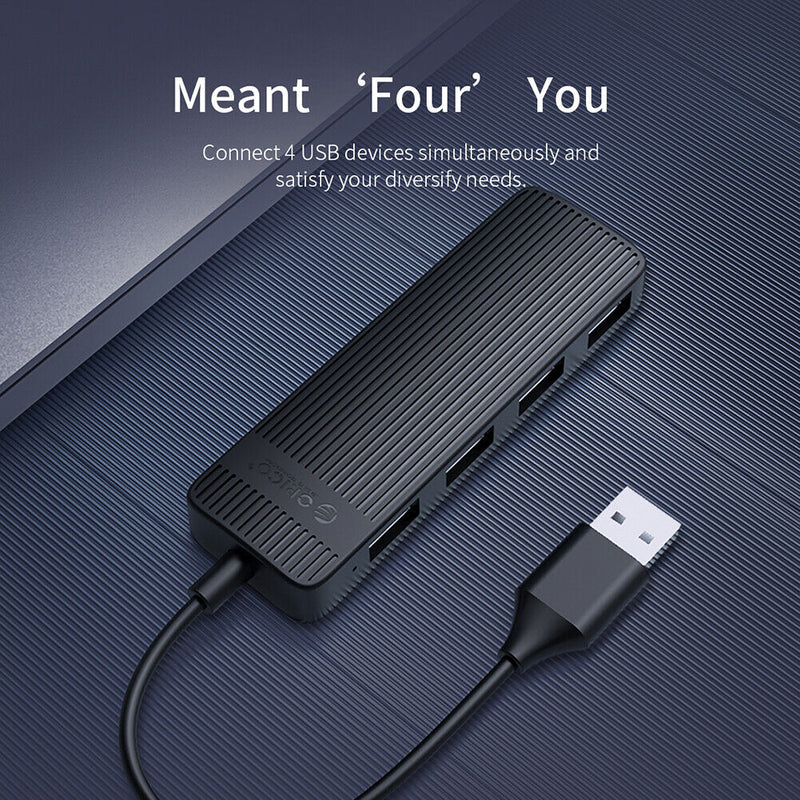 ORICO-FL02 4 Port USB2.0 Splitter Cable Hub Laptop Computer Adapter (Black)