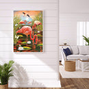 5D Sunset Flamingo Full Round Diamond Painting Mosaic Decorative Rhinestone Gift