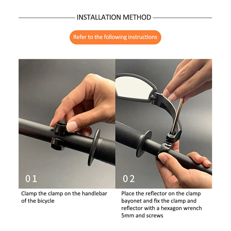 Bicycle Convex Rear Reflector Rearview Mirrors for Flatbed Truck E-Bike