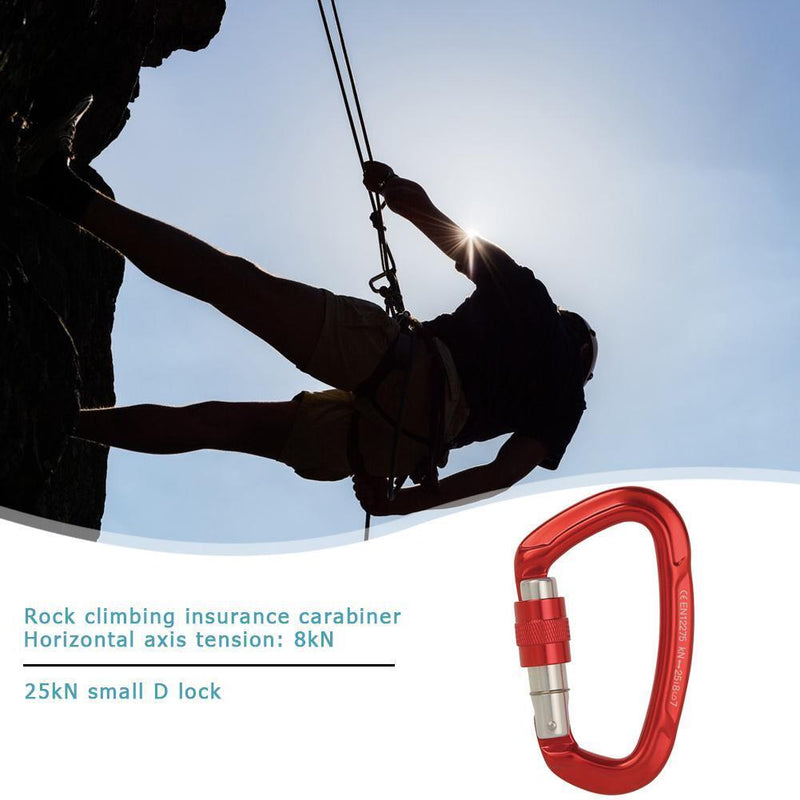 Aluminum Carabiner Outdoor Camping Climbing Hammock Lock Buckle (Red)