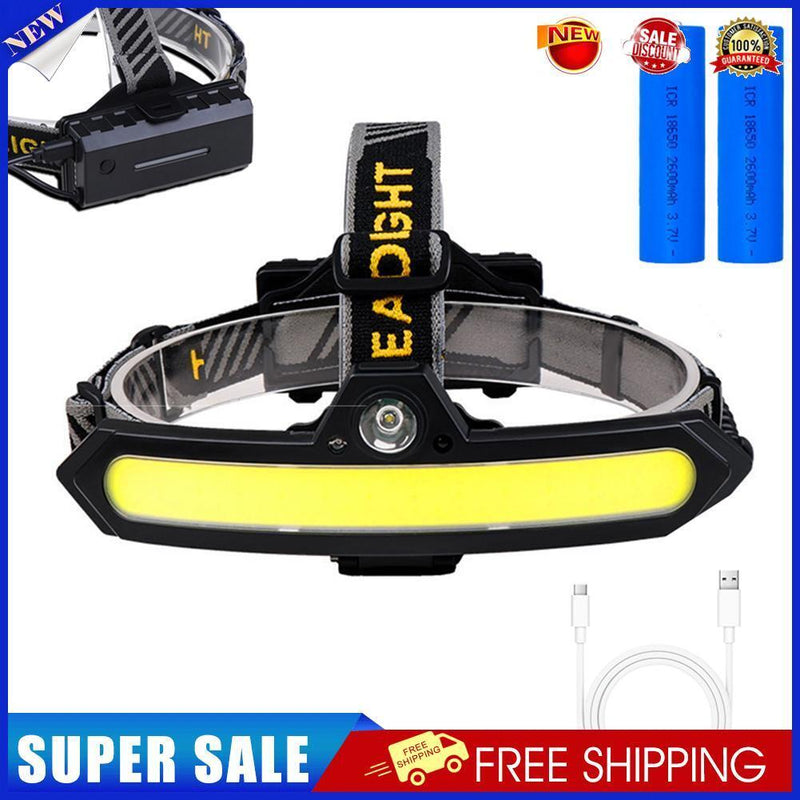 Sensor Headlamp COB XPE Outdoor Camping Emergency Torch (2x 18650 Battery)