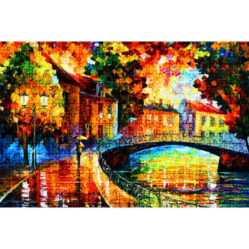 DIY Rainy Night Paper Puzzles 1000pcs for Adults Kids Jigsaw Picture Toys
