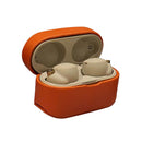 PU Leather Protective Cover Case for Sony WF-1000XM4 Charging Case (Orange)