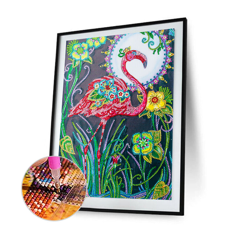 Flamingos 5D DIY Partial Special Shape Drill Diamond Painting