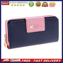 Long Women Wallets Card Holder Clutch Purse Coin Money Bag (Dark Blue)