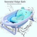Cartoon Rabbit Soft Baby Shower Bath Pad Mat Adjustable Bath Rack (Blue) Newly