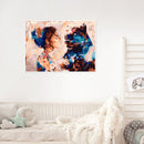 DIY Digital Picture Girl and Beast Frameless Painting By Number Set Handicraft