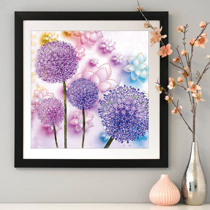 5D DIY Art Dandelion Part Special Shaped Drill Diamond Painting Kit (YX044)