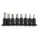 8 in 1 Set 8pcs Universal AC DC AC Adapter 2-Pin Male Charger Tips for