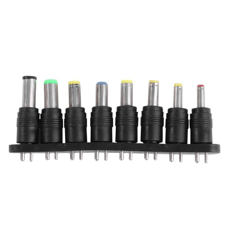 8 in 1 Set 8pcs Universal AC DC AC Adapter 2-Pin Male Charger Tips for