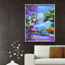 Mosaic Rhinestone Picture Craft DIY Purple Plants Diamond Painting Poster Decor