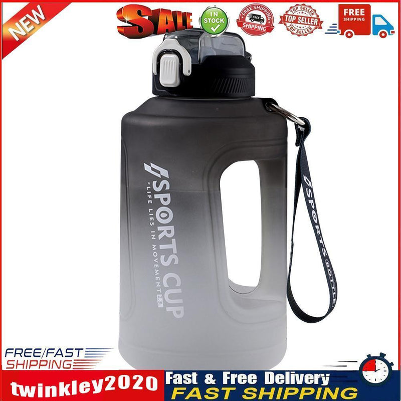 Sports Water Bottle Outdoor Fitness Travel Leakproof Frosted Cups (Black) Newly