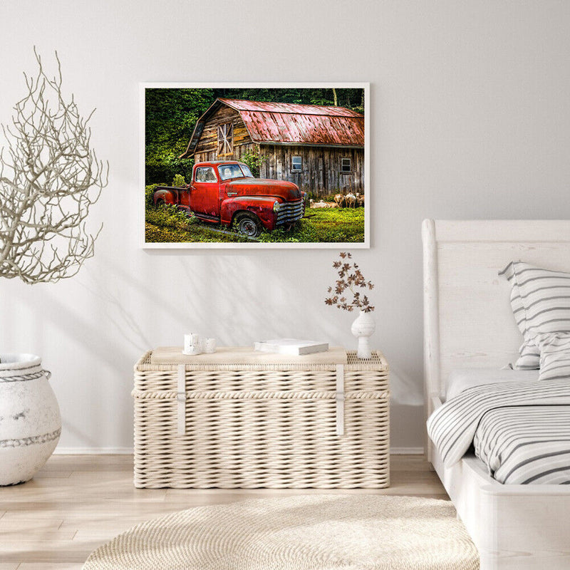 DIY Cabin Car Rhinestone Picture Mosaic Full Round Drill Diamond Painting Craft