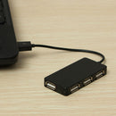 High-Speed USB 2.0 Hub 4-Port 480Mbps Hub USB Port for Laptop PC Peripherals