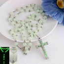 Glow in Dark Rosary Bead Luminous Necklace Jewelry Gift W7E4