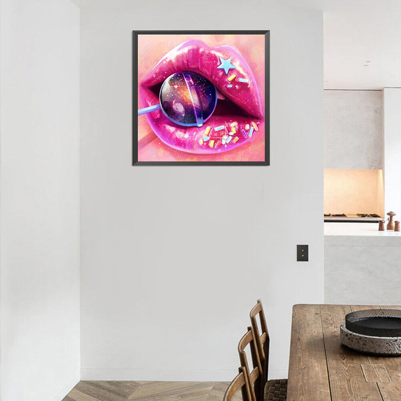 5D DIY Diamond Painting Kits Lip Art Full Round Drill Wall Decor Art Crafts