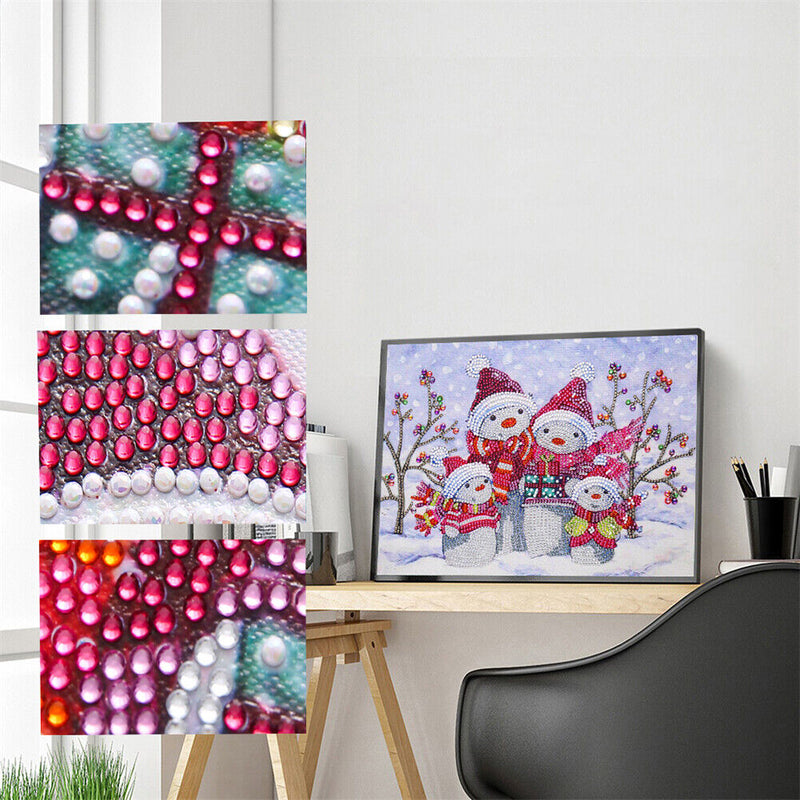 Diamond Painting Kit 5D Special Shaped DIY Christmas Snowman Pictures Craft
