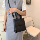 Woven Straw Totes Shoulder Bag Leather Simple Women Lady Totes Handbag Purse