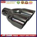 Universal Bolt-on Dual Exhaust Tip Slant Cut Tailpipe Muffler Tip Black Tit