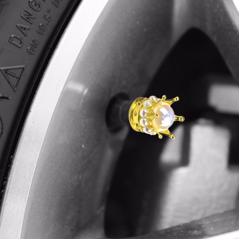 4pcs Beads Car Wheel Tire Valve Caps Auto Truck Tyre Rim Stem Dust Air Cover Set