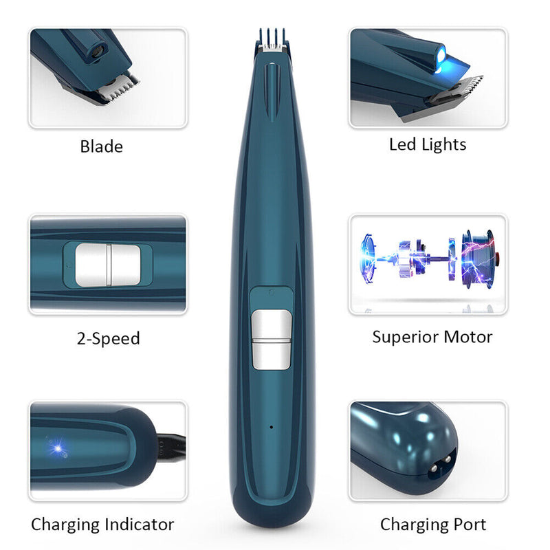 Electric Dog Hair Clippers USB Grooming Haircut Trimmer Shaver Cutter Set Newly