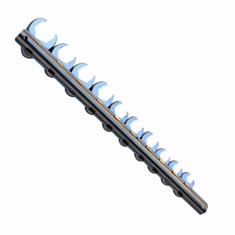 Crow Foot Crowsfeet Wrench Spanner Set 3/8 Drive 10mm - 22mm on Storage Rail