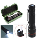 Zoom Flashlight Pen Clip Illuminated Flashlight Rechargeable USB Camping Lamp