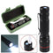 Zoom Flashlight Pen Clip Illuminated Flashlight Rechargeable USB Camping Lamp