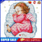 14CT 2 Strands 22x28cm DIY Sleeping Angel Baby Full Cross Stitch Kit (Girl)