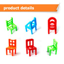 18pcs Mini Colourful Chair Stacking Tower Balancing Game Pile-Up Training Toys